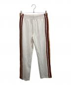 WALES BONNERウェールズボナー）の古着「PALMS CROCHET STRIPE TRACK PANTS」｜ベージュ