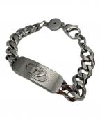DIESELディーゼル）の古着「カーブD 喜平チェーンブレスレット」｜シルバー