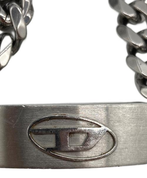 DIESEL（ディーゼル）DIESEL (ディーゼル) カーブD 喜平チェーンブレスレット シルバーの古着・服飾アイテム