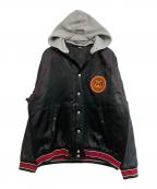 GUCCIグッチ）の古着「リラ パッチ GG柄 フード付 ボンバー ジャケット」｜ブラック