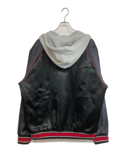GUCCI（グッチ）GUCCI (グッチ) リラ パッチ GG柄 フード付 ボンバー ジャケット ブラック サイズ:SIZE 52の古着・服飾アイテム