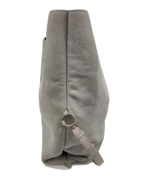 Maison Margiela（メゾンマルジェラ）Maison Margiela (メゾンマルジェラ) フォーステッチ 四つタグ レザー 内ボア 2WAYムートン ショルダーバッグ グレーの古着・服飾アイテム