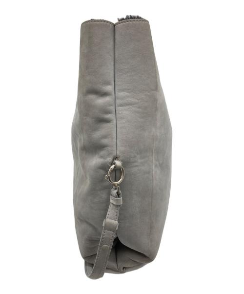 Maison Margiela（メゾンマルジェラ）Maison Margiela (メゾンマルジェラ) フォーステッチ 四つタグ レザー 内ボア 2WAYムートン ショルダーバッグ グレーの古着・服飾アイテム