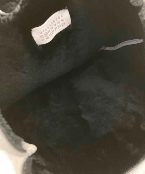 Maison Margiela（メゾンマルジェラ）Maison Margiela (メゾンマルジェラ) フォーステッチ 四つタグ レザー 内ボア 2WAYムートン ショルダーバッグ グレーの古着・服飾アイテム