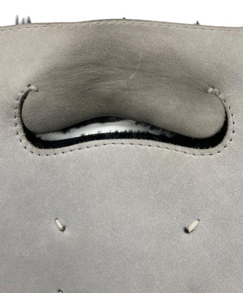Maison Margiela（メゾンマルジェラ）Maison Margiela (メゾンマルジェラ) フォーステッチ 四つタグ レザー 内ボア 2WAYムートン ショルダーバッグ グレーの古着・服飾アイテム