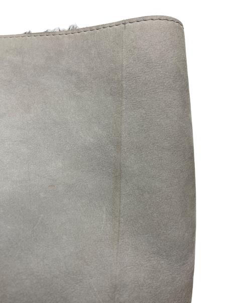 Maison Margiela（メゾンマルジェラ）Maison Margiela (メゾンマルジェラ) フォーステッチ 四つタグ レザー 内ボア 2WAYムートン ショルダーバッグ グレーの古着・服飾アイテム