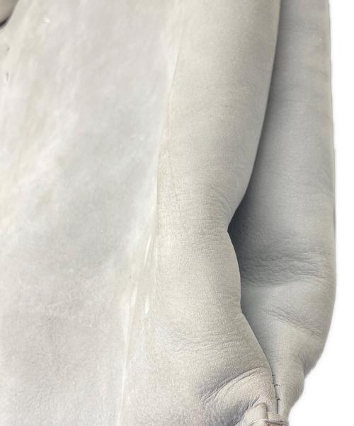 Maison Margiela（メゾンマルジェラ）Maison Margiela (メゾンマルジェラ) フォーステッチ 四つタグ レザー 内ボア 2WAYムートン ショルダーバッグ グレーの古着・服飾アイテム