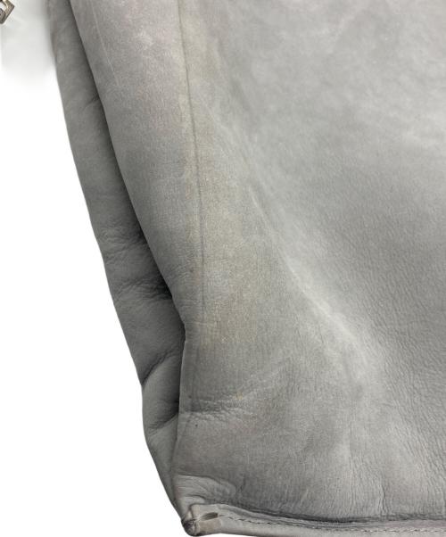 Maison Margiela（メゾンマルジェラ）Maison Margiela (メゾンマルジェラ) フォーステッチ 四つタグ レザー 内ボア 2WAYムートン ショルダーバッグ グレーの古着・服飾アイテム