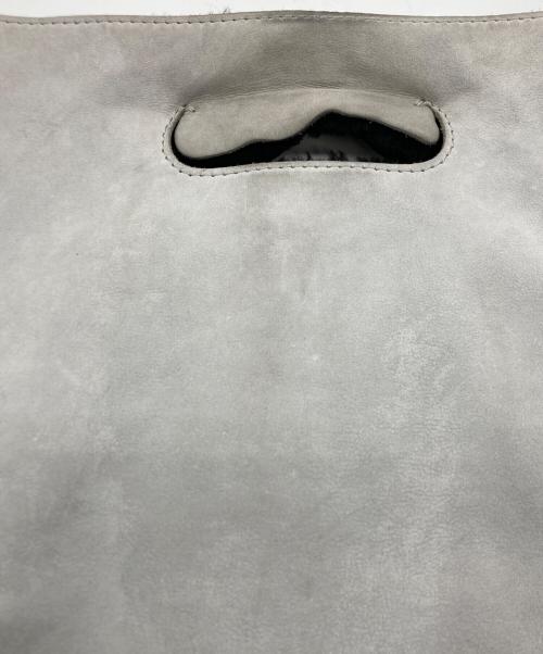 Maison Margiela（メゾンマルジェラ）Maison Margiela (メゾンマルジェラ) フォーステッチ 四つタグ レザー 内ボア 2WAYムートン ショルダーバッグ グレーの古着・服飾アイテム