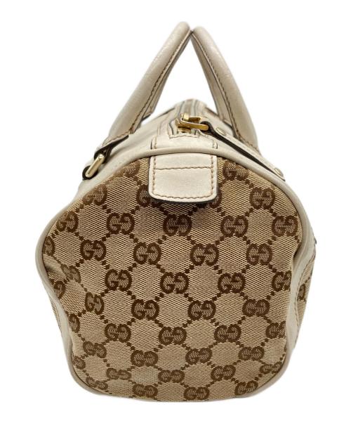 GUCCI（グッチ）GUCCI (グッチ) ミニボストンバッグ ベージュ×ホワイトの古着・服飾アイテム