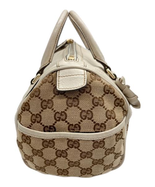 GUCCI（グッチ）GUCCI (グッチ) ミニボストンバッグ ベージュ×ホワイトの古着・服飾アイテム