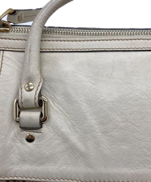 GUCCI（グッチ）GUCCI (グッチ) ミニボストンバッグ ベージュ×ホワイトの古着・服飾アイテム