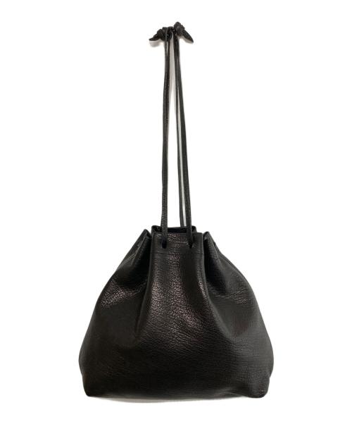 MASTER&CO.（マスターアンドコー）MASTER&CO. (マスターアンドコー) Goat Leather Kinchaku Bag/ゴートレザー巾着バッグ ブラック サイズ:SIZE F 未使用品の古着・服飾アイテム