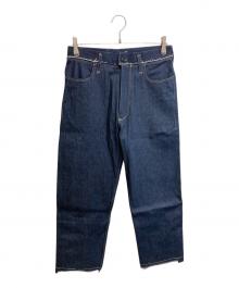 CAMIEL FORTGENS（カミエルフォートヘンス）の古着「カットオフデニムデニムパンツ」｜インディゴ