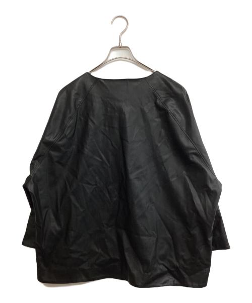 digawel（ディガウェル）digawel (ディガウェル) V neck P/O フェイクレザーVネックプルオーバー ブラック サイズ:SIZE 2 未使用品の古着・服飾アイテム