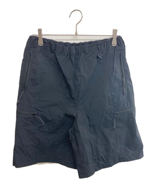 digawel（ディガウェル）digawel (ディガウェル) ガーメイントダイ リサイクルナイロンタスランリップハーフパンツ ブラック サイズ:SIZE 2 未使用品の古着・服飾アイテム