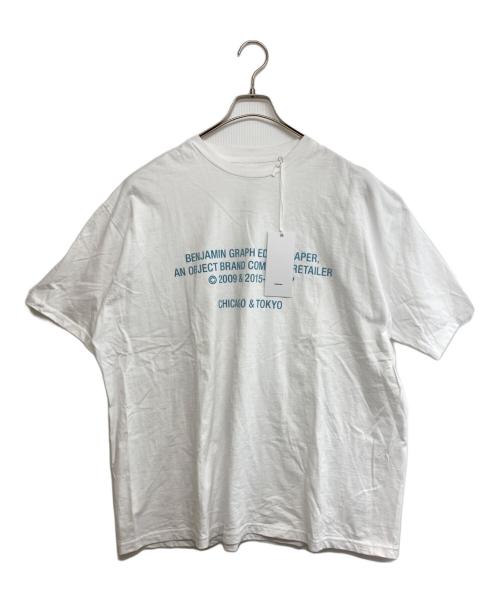 Graphpaper（グラフペーパー）Graphpaper (グラフペーパー) BENJAMIN GRAPH EDGAR PAPER S/S Oversized Tee ホワイト サイズ:SIZE 0/S 未使用品の古着・服飾アイテム