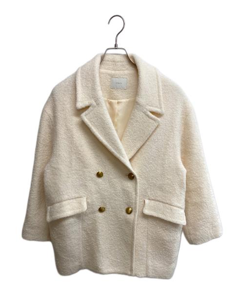 STRATA（エストラータ）STRATA (エストラータ) エアリーループミドルコート アイボリー サイズ:SIZE FREEの古着・服飾アイテム