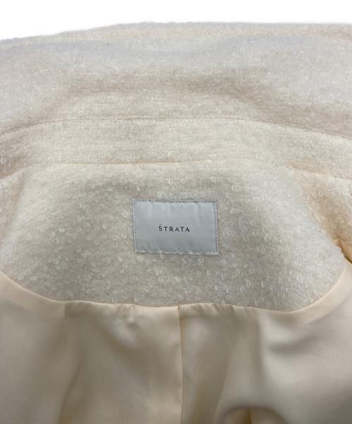 STRATA（エストラータ）STRATA (エストラータ) エアリーループミドルコート アイボリー サイズ:SIZE FREEの古着・服飾アイテム