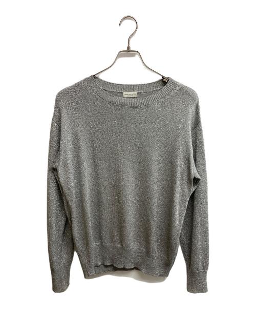 DRIES VAN NOTEN（ドリスヴァンノッテン）DRIES VAN NOTEN (ドリスヴァンノッテン) ポリレーヨンラメニット シルバー サイズ:SIZE XSの古着・服飾アイテム
