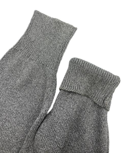 DRIES VAN NOTEN（ドリスヴァンノッテン）DRIES VAN NOTEN (ドリスヴァンノッテン) ポリレーヨンラメニット シルバー サイズ:SIZE XSの古着・服飾アイテム