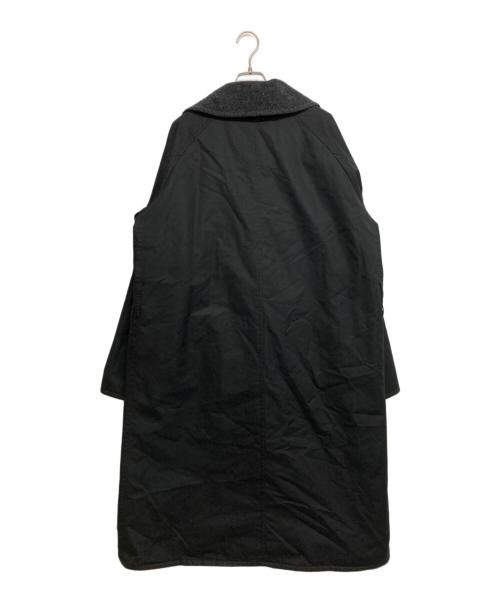 COMOLI（コモリ）COMOLI (コモリ) ウールナッピングタイロッケンコート ブラック×グレー サイズ:SIZE 34の古着・服飾アイテム