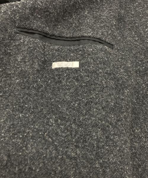 COMOLI（コモリ）COMOLI (コモリ) ウールナッピングタイロッケンコート ブラック×グレー サイズ:SIZE 34の古着・服飾アイテム