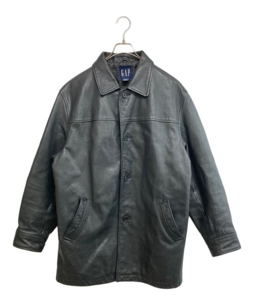 GAP（ギャップ）GAP (ギャップ) レザーカーコート ブラック サイズ:SIZE Lの古着・服飾アイテム