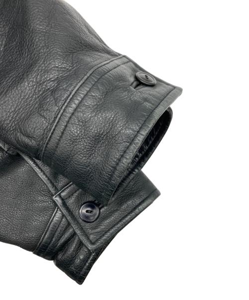 GAP（ギャップ）GAP (ギャップ) レザーカーコート ブラック サイズ:SIZE Lの古着・服飾アイテム