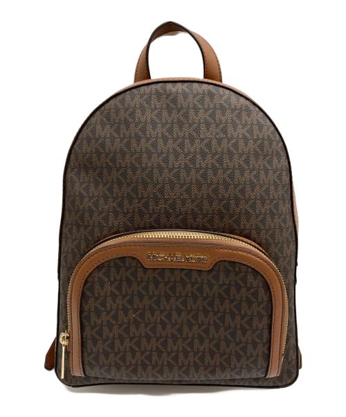 MICHAEL KORS（マイケル・コース）MICHAEL KORS (マイケル・コース) モノグラム バックパック ブラウン サイズ:実寸サイズをご参照下さい。の古着・服飾アイテム