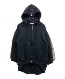 COEL（コエル）の古着「チュールジップパーカー」｜ブラック