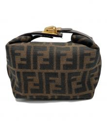 FENDI（フェンディ）の古着「ズッカ柄バニティバッグ」｜ブラック×ブラウン