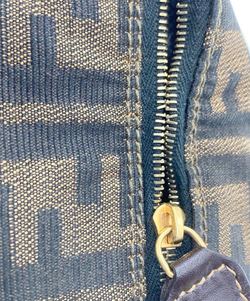 FENDI（フェンディ）FENDI (フェンディ) ズッカ柄バニティバッグ ブラック×ブラウンの古着・服飾アイテム