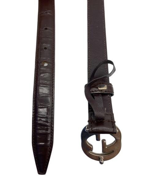 GUCCI（グッチ）GUCCI (グッチ) GGインターロッキングレザーベルトの古着・服飾アイテム