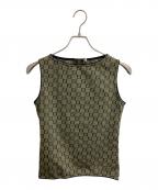 FENDIフェンディ）の古着「ズッカ柄タンクトップ」｜ベージュ