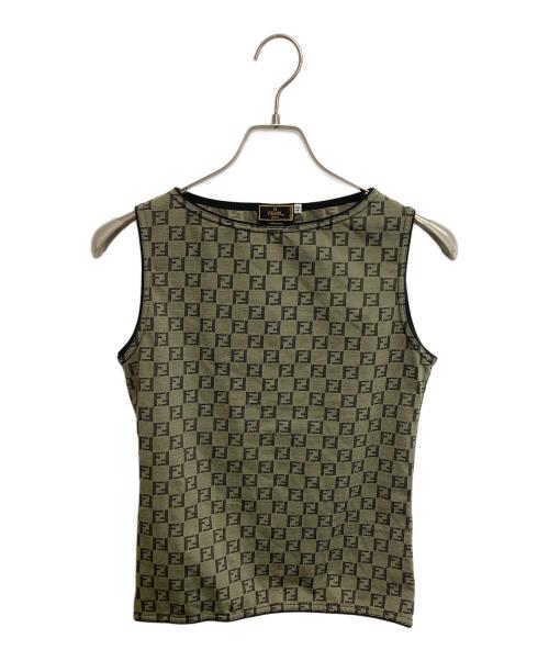 FENDI（フェンディ）FENDI (フェンディ) ズッカ柄タンクトップ ベージュ サイズ:SIZE42の古着・服飾アイテム