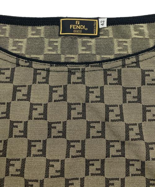 FENDI（フェンディ）FENDI (フェンディ) ズッカ柄タンクトップ ベージュ サイズ:SIZE42の古着・服飾アイテム