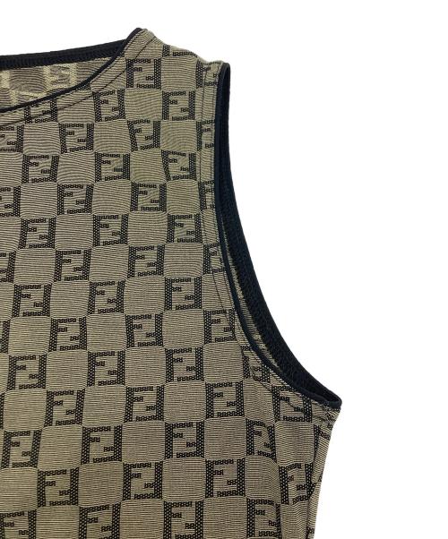 FENDI（フェンディ）FENDI (フェンディ) ズッカ柄タンクトップ ベージュ サイズ:SIZE42の古着・服飾アイテム