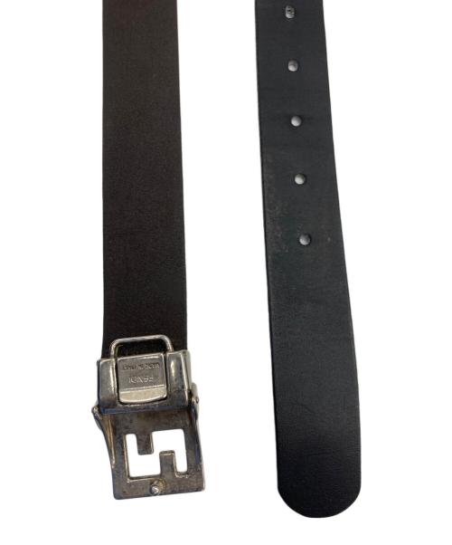 FENDI（フェンディ）FENDI (フェンディ) ズッカロゴバックル レザーベルト ブラックの古着・服飾アイテム