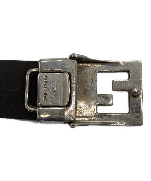 FENDI（フェンディ）FENDI (フェンディ) ズッカロゴバックル レザーベルト ブラックの古着・服飾アイテム