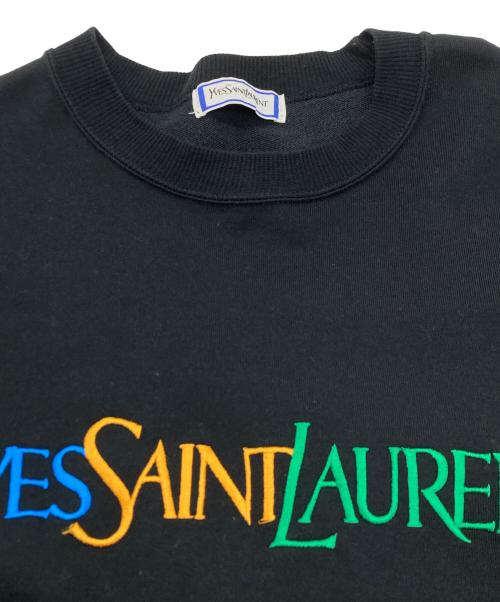 Yves Saint Laurent（イヴサンローラン）Yves Saint Laurent (イヴサンローラン) ロゴ刺繍スウェット ブラック サイズ:SIZE Mの古着・服飾アイテム