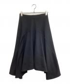 PLAN Cプランシー）の古着「変形ボンディングスカート」｜ブラック