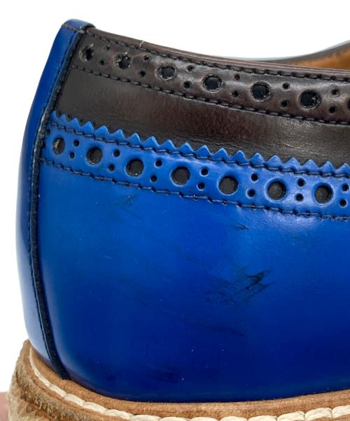 PRADA（プラダ）PRADA (プラダ) エスパドリーユ ウィングチップ ドレスシューズ ブラウン×ブルー サイズ:SIZE 7の古着・服飾アイテム