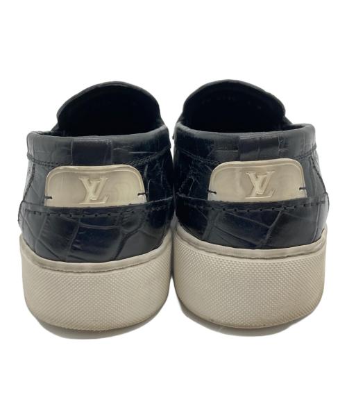 LOUIS VUITTON（ルイ ヴィトン）LOUIS VUITTON (ルイ ヴィトン) 型押しローファー ブラック サイズ:SIZE 7の古着・服飾アイテム