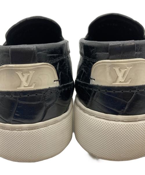 LOUIS VUITTON（ルイ ヴィトン）LOUIS VUITTON (ルイ ヴィトン) 型押しローファー ブラック サイズ:SIZE 7の古着・服飾アイテム