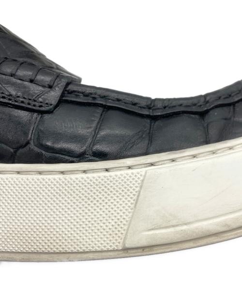 LOUIS VUITTON（ルイ ヴィトン）LOUIS VUITTON (ルイ ヴィトン) 型押しローファー ブラック サイズ:SIZE 7の古着・服飾アイテム