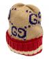 GUCCI（グッチ）の古着「GGコットンニットキャップ」｜レッド×ベージュ