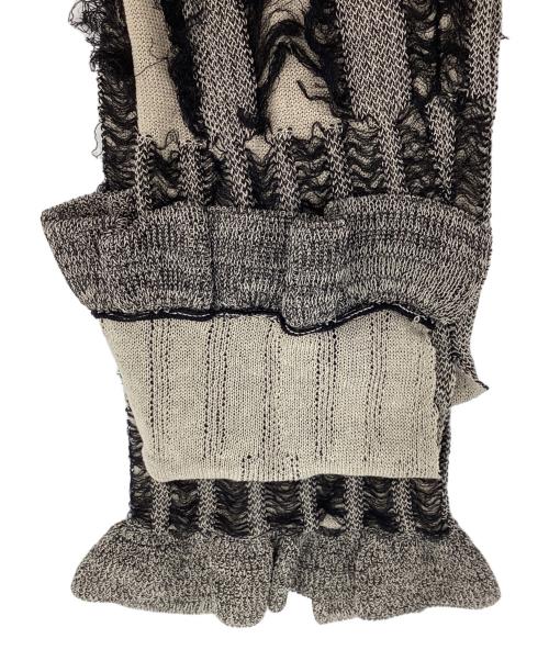 Ameri（アメリ）Ameri (アメリ) Vintage/MANY WAY JACQUARD SHORT KNIT TOP ベージュ×ブラック サイズ:SIZE Mの古着・服飾アイテム