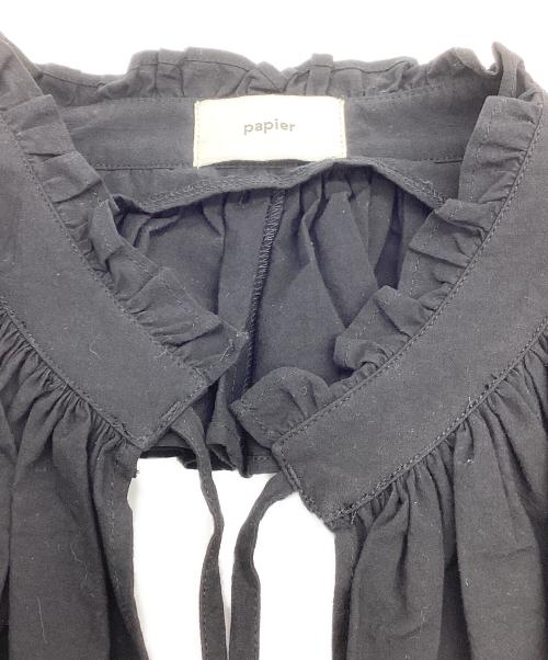 papier（パピエ）papier (パピエ) Holder blouse ブラック サイズ:SIZE Freeの古着・服飾アイテム