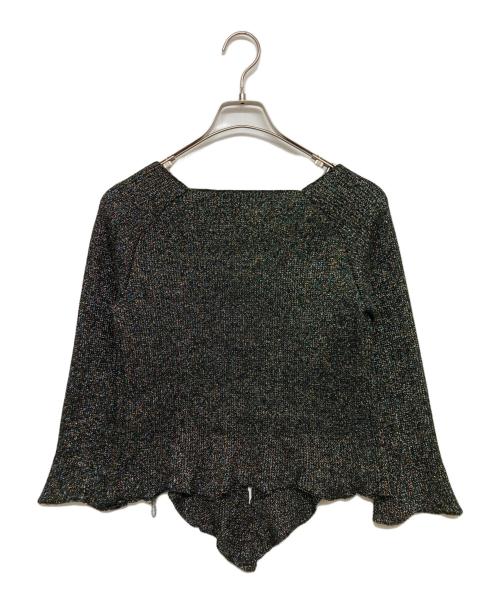 BALENCIAGA（バレンシアガ）BALENCIAGA (バレンシアガ) 変形ラメニットカーディガン ブラック サイズ:SIZE 38の古着・服飾アイテム